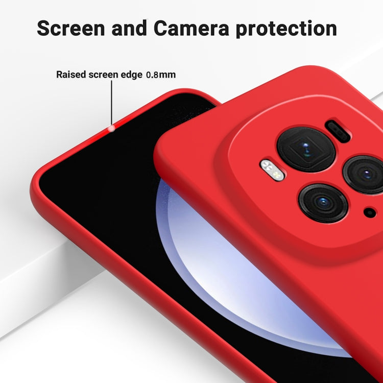 For Honor Magic6 Pro Pure Color Liquid Silicone Shockproof Phone Case(Red) - Honor Cases by PMC Jewellery | Online Shopping South Africa | PMC Jewellery | Buy Now Pay Later Mobicred