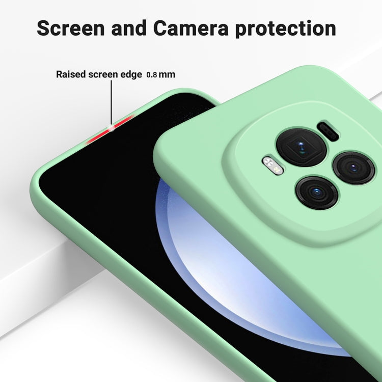 For Honor Magic6 Pure Color Liquid Silicone Shockproof Phone Case(Green) - Honor Cases by PMC Jewellery | Online Shopping South Africa | PMC Jewellery | Buy Now Pay Later Mobicred