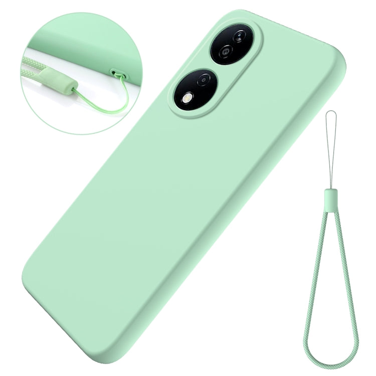 For Honor 90 Smart Pure Color Liquid Silicone Shockproof Phone Case(Green) - Honor Cases by PMC TechLife | Online Shopping South Africa | PMC TechLife | Buy Now Pay Later Mobicred