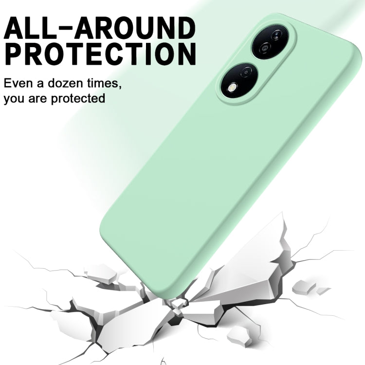 For Honor 90 Smart Pure Color Liquid Silicone Shockproof Phone Case(Green) - Honor Cases by PMC Jewellery | Online Shopping South Africa | PMC Jewellery | Buy Now Pay Later Mobicred