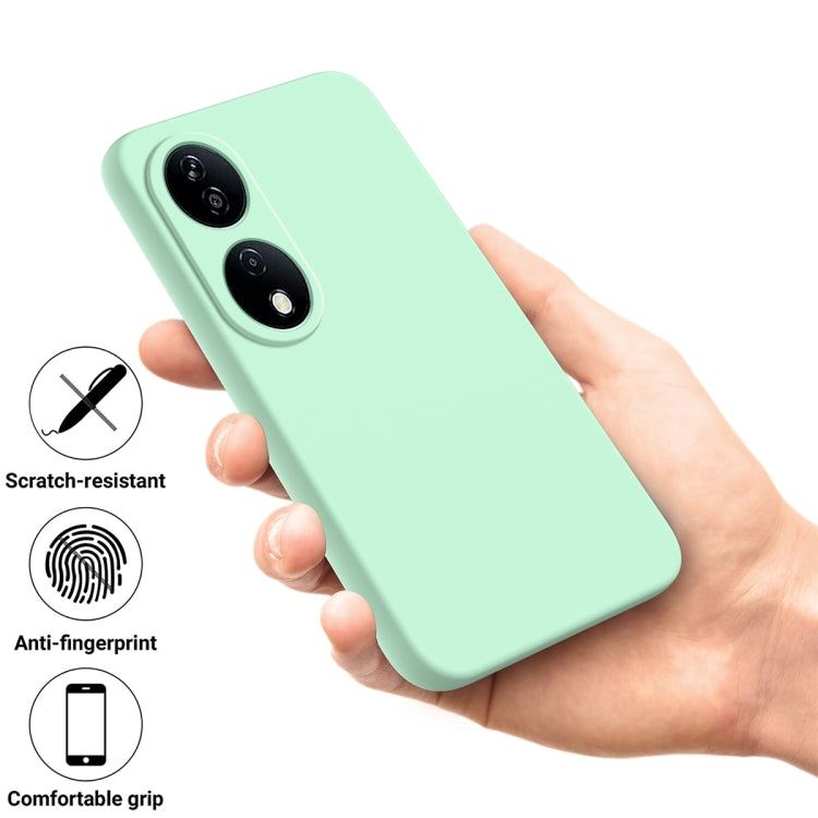 For Honor 90 Smart Pure Color Liquid Silicone Shockproof Phone Case(Green) - Honor Cases by PMC Jewellery | Online Shopping South Africa | PMC Jewellery | Buy Now Pay Later Mobicred