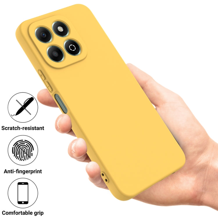 For Honor X6b 4G Solid Color Liquid Silicone Dropproof Full Coverage Phone Case(Yellow) - free shipping - PMC TechLife - Order now!