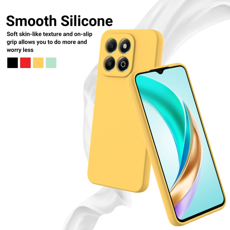 For Honor X6b 4G Solid Color Liquid Silicone Dropproof Full Coverage Phone Case(Yellow) - free shipping - PMC TechLife - Order now!