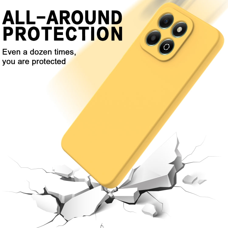 For Honor X6b 4G Solid Color Liquid Silicone Dropproof Full Coverage Phone Case(Yellow) - free shipping - PMC TechLife - Order now!