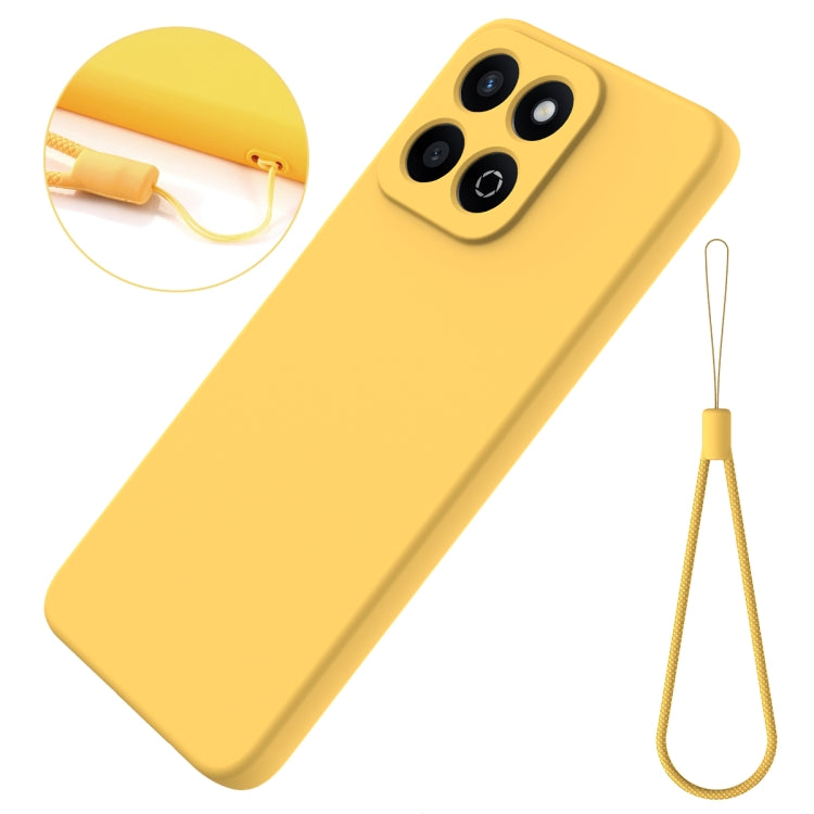 For Honor X7c / Play 200 Plus Solid Color Liquid Silicone Dropproof Full Coverage Phone Case(Yellow) - free shipping - PMC TechLife - Order now!