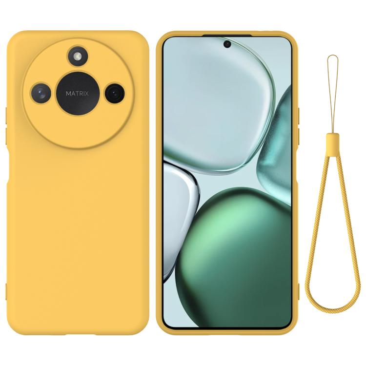 For Honor X9c Smart / X60 Solid Color Liquid Silicone Dropproof Full Coverage Phone Case(Yellow) - free shipping - PMC TechLife - Order now!