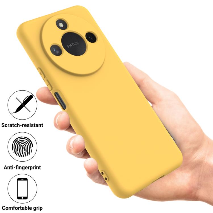 For Honor X9c Smart / X60 Solid Color Liquid Silicone Dropproof Full Coverage Phone Case(Yellow) - free shipping - PMC TechLife - Order now!