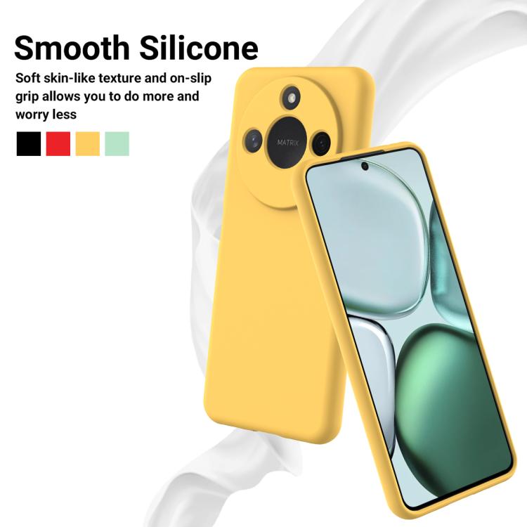 For Honor X9c Smart / X60 Solid Color Liquid Silicone Dropproof Full Coverage Phone Case(Yellow) - free shipping - PMC TechLife - Order now!