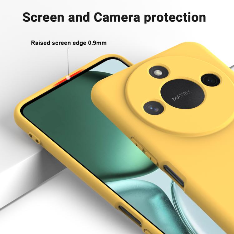 For Honor X9c Smart / X60 Solid Color Liquid Silicone Dropproof Full Coverage Phone Case(Yellow) - free shipping - PMC TechLife - Order now!
