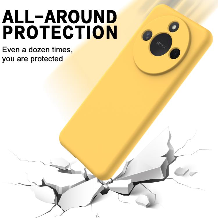 For Honor X9c Smart / X60 Solid Color Liquid Silicone Dropproof Full Coverage Phone Case(Yellow) - free shipping - PMC TechLife - Order now!