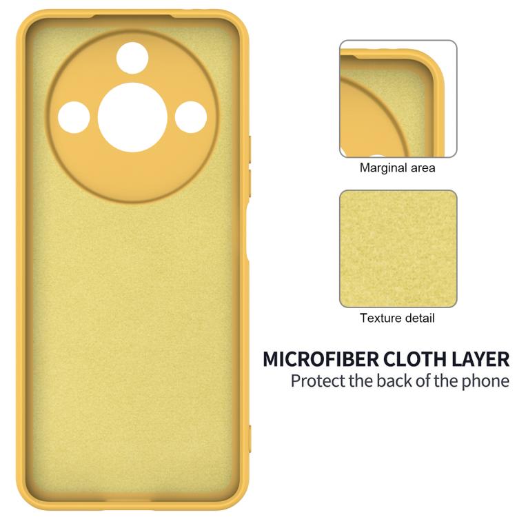 For Honor X9c Smart / X60 Solid Color Liquid Silicone Dropproof Full Coverage Phone Case(Yellow) - free shipping - PMC TechLife - Order now!