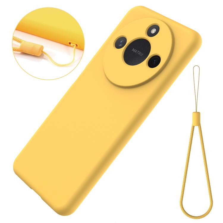 For Honor X9c Smart / X60 Solid Color Liquid Silicone Dropproof Full Coverage Phone Case(Yellow) - free shipping - PMC TechLife - Order now!