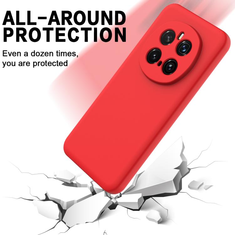 For Honor Magic7 Pro Solid Color Liquid Silicone Dropproof Full Coverage Phone Case(Red) - free shipping - PMC TechLife - Order now!
