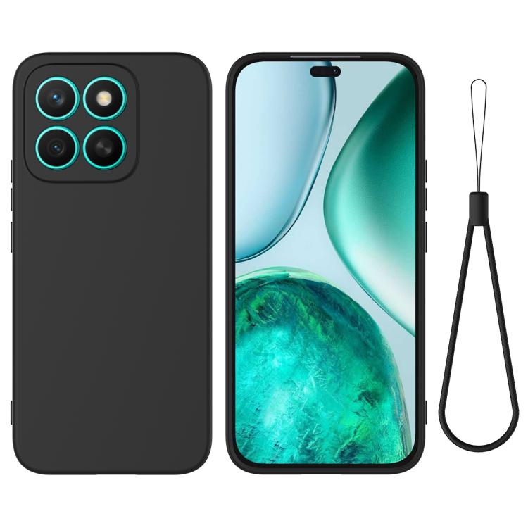 For Honor X8c 4G Solid Color Liquid Silicone Dropproof Full Coverage Phone Case(Black) - free shipping - PMC TechLife - Order now!