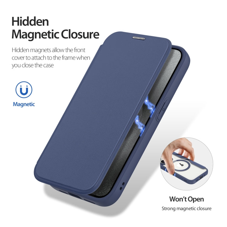 For iPhone 15 Pro DUX DUCIS Skin X Pro Series Magsafe PC + TPU Phone Leather Case(Blue) - iPhone 15 Pro Cases by DUX DUCIS | Online Shopping South Africa | PMC Jewellery | Buy Now Pay Later Mobicred