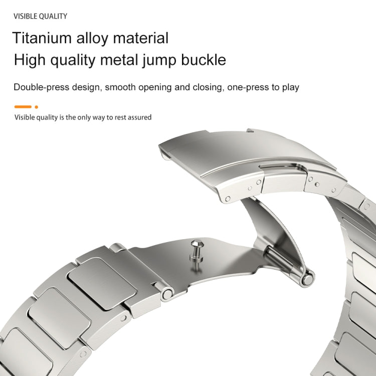 22mm Three Strains Uplift Turtle Buckle Titanium Metal Watch Band(Titanium Gray) - Watch Bands by PMC TechLife | Online Shopping South Africa | PMC TechLife