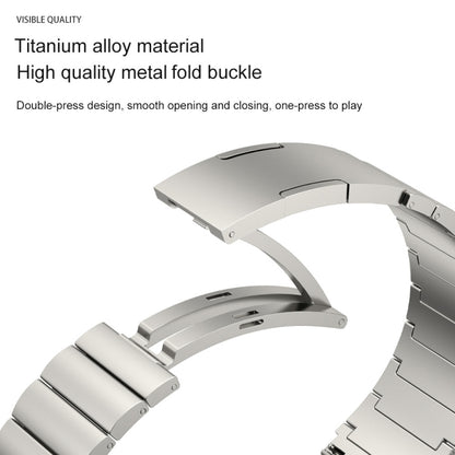 22mm Bamboo Joint Titanium Metal Watch Band(Silver) - Watch Bands by PMC Jewellery | Online Shopping South Africa | PMC Jewellery