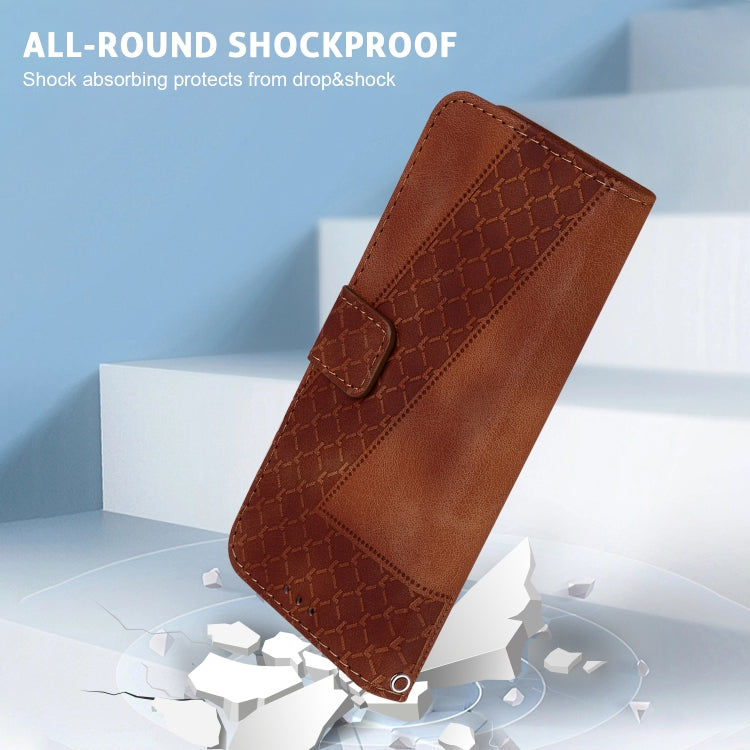For Google Pixel 9 Pro Seven-shaped Embossed Leather Phone Case(Brown) - free shipping - PMC TechLife - Order now!