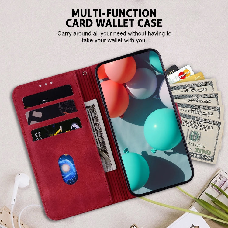 For Google Pixel 9 Pro 7-shaped Embossed Leather Phone Case(Red) - Google Cases by PMC TechLife | Online Shopping South Africa | PMC TechLife | Buy Now Pay Later Mobicred