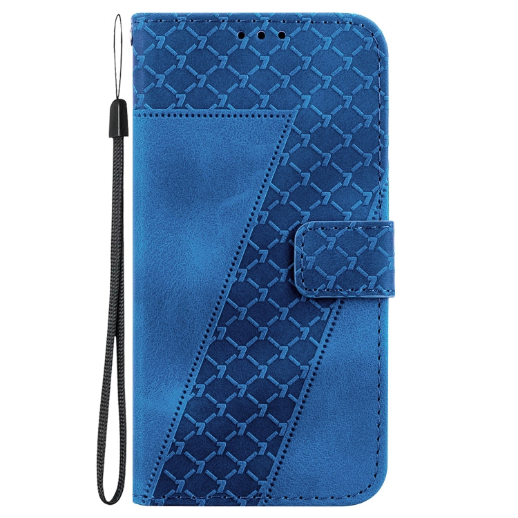 For Google Pixel 9 Seven-shaped Embossed Leather Phone Case(Blue) - free shipping - PMC TechLife - Order now!