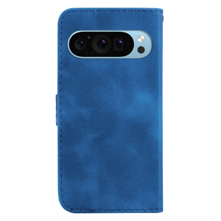 For Google Pixel 9 Seven-shaped Embossed Leather Phone Case(Blue) - free shipping - PMC TechLife - Order now!