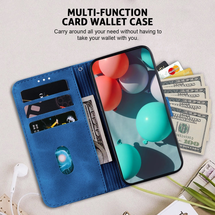 For Google Pixel 9 Seven-shaped Embossed Leather Phone Case(Blue) - free shipping - PMC TechLife - Order now!