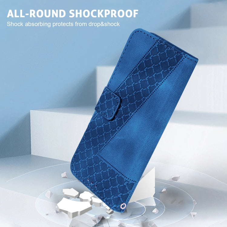 For Google Pixel 9 Seven-shaped Embossed Leather Phone Case(Blue) - free shipping - PMC TechLife - Order now!