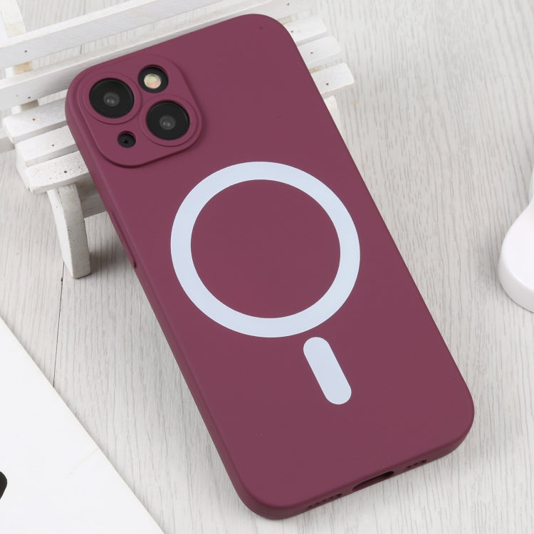 For iPhone 15 Liquid Silicone Magsafe Phone Case(Wine Red) - iPhone 15 Cases by PMC TechLife | Online Shopping South Africa | PMC TechLife