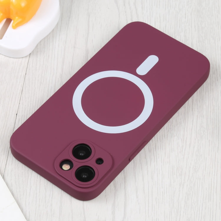 For iPhone 15 Liquid Silicone Magsafe Phone Case(Wine Red) - iPhone 15 Cases by PMC TechLife | Online Shopping South Africa | PMC TechLife