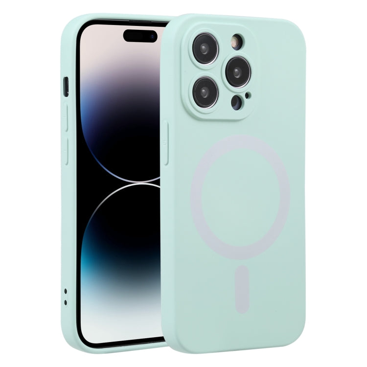 For iPhone 15 Pro Liquid Silicone Magsafe Phone Case(Light Cyan) - free shipping - PMC TechLife - Order now!
