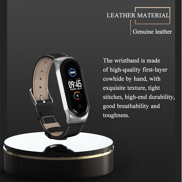 For Xiaomi Mi Band 8 Mijobs CS Case Microfiber PU Leather Watch Band(Red Silver) - free shipping - PMc TechLife - Order now!