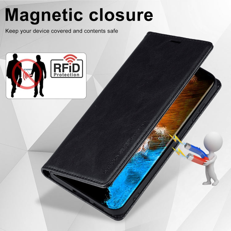 For Samsung Galaxy S24+ LC.IMEEKE RFID Anti-theft Leather Phone Case(Black) - Galaxy S24+ 5G Cases by LC.IMEEKE | Online Shopping South Africa | PMC Jewellery | Buy Now Pay Later Mobicred