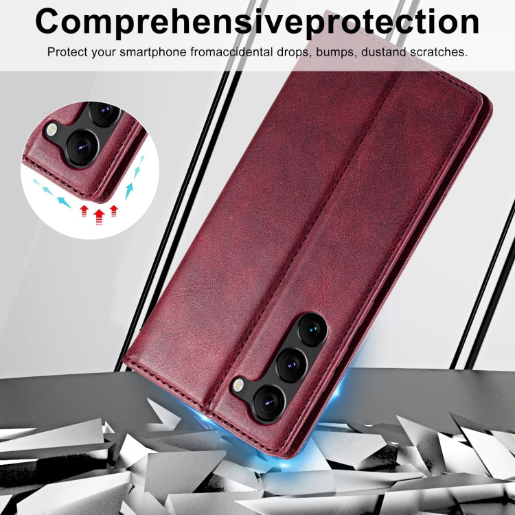 For Samsung Galaxy S24+ LC.IMEEKE RFID Anti-theft Leather Phone Case(Red) - Galaxy S24+ 5G Cases by LC.IMEEKE | Online Shopping South Africa | PMC Jewellery | Buy Now Pay Later Mobicred