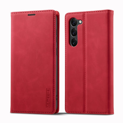 For Samsung Galaxy S24+ 5G LC.IMEEKE Strong Magnetism Microfiber Leather Phone Case(Red) - Galaxy S24+ 5G Cases by LC.IMEEKE | Online Shopping South Africa | PMC Jewellery | Buy Now Pay Later Mobicred