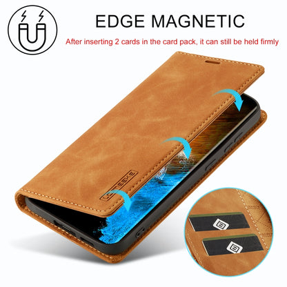 For Samsung Galaxy S24+ 5G LC.IMEEKE Strong Magnetism Microfiber Leather Phone Case(Brown) - Galaxy S24+ 5G Cases by LC.IMEEKE | Online Shopping South Africa | PMC Jewellery | Buy Now Pay Later Mobicred