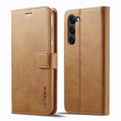 For Samsung Galaxy S24+ 5G LC.IMEEKE Calf Texture Leather Phone Case(Brown) - Galaxy S24+ 5G Cases by LC.IMEEKE | Online Shopping South Africa | PMC Jewellery | Buy Now Pay Later Mobicred