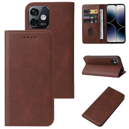 For Ulefone Note 16 Pro Magnetic Closure Leather Phone Case(Brown) - Ulefone Cases by PMC Jewellery | Online Shopping South Africa | PMC Jewellery | Buy Now Pay Later Mobicred