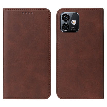 For Ulefone Note 16 Pro Magnetic Closure Leather Phone Case(Brown) - Ulefone Cases by PMC Jewellery | Online Shopping South Africa | PMC Jewellery | Buy Now Pay Later Mobicred