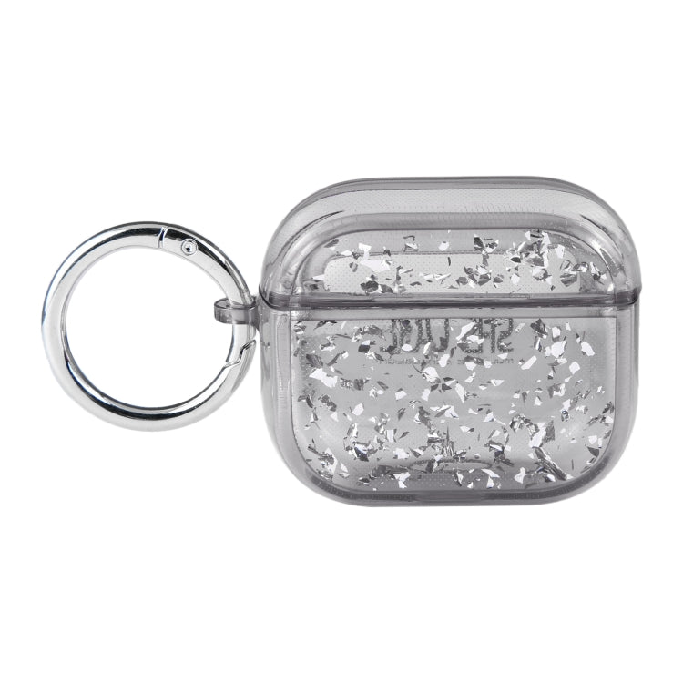 For AirPods 3 Silver Foil Epoxy Bluetooth Earphone Protective Case(Black) - free shipping - PMC Jewellery - Order now!