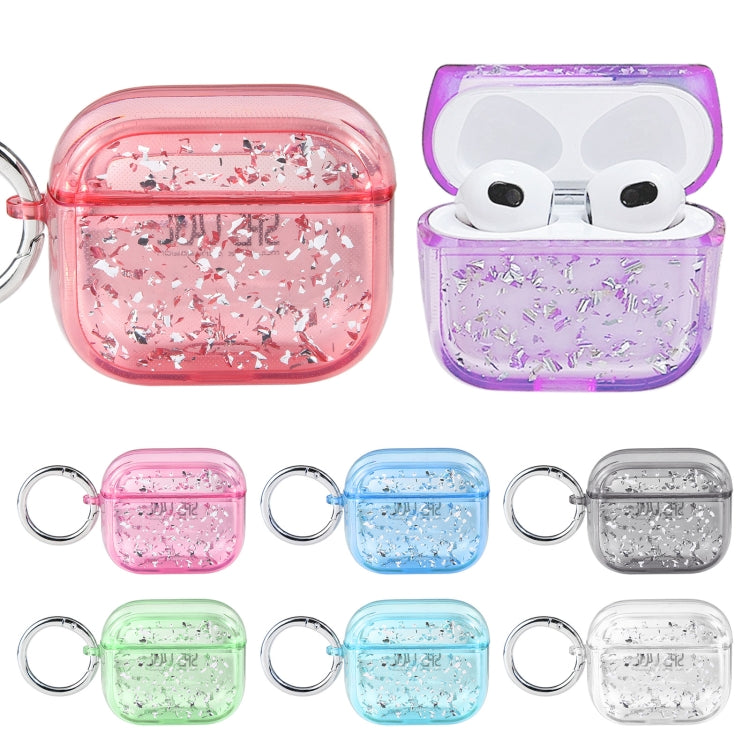 For AirPods Pro Silver Foil Epoxy Bluetooth Earphone Protective Case(Green) - For AirPods Pro by PMC Jewellery | Online Shopping South Africa | PMC Jewellery | Buy Now Pay Later Mobicred