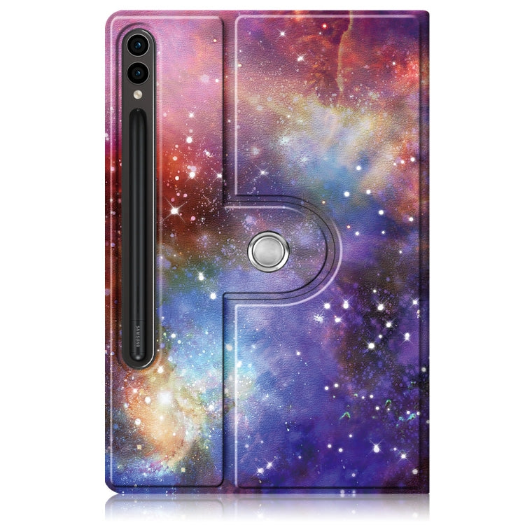 For Samsung Galaxy Tab S9 360 Rotation Stand Painted Smart Leather Tablet Case(Milky Way) - Galaxy Tab S9 Cases by PMC Jewellery | Online Shopping South Africa | PMC Jewellery | Buy Now Pay Later Mobicred