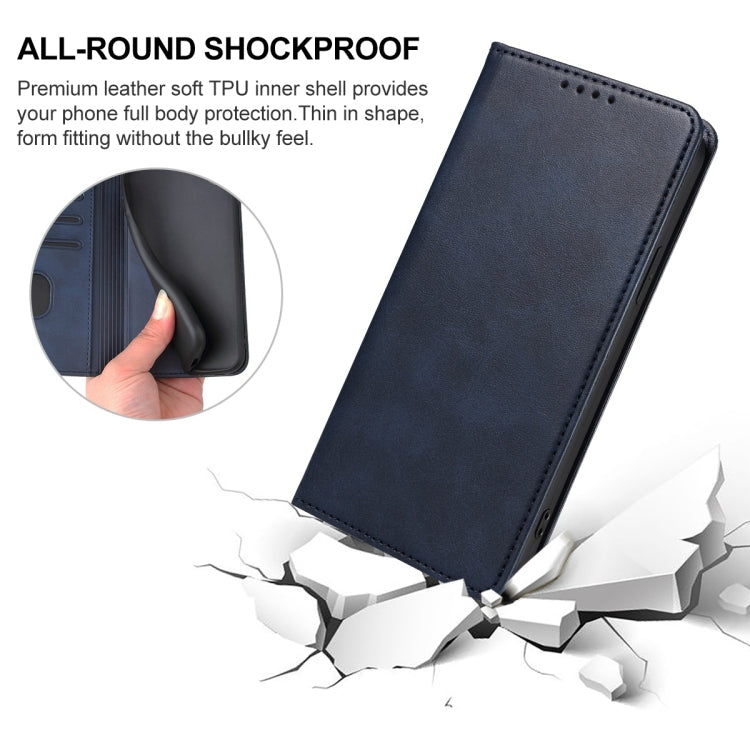 For Motorola Moto G 5G 2024 Magnetic Closure Leather Phone Case(Blue) - free shipping - PMC Jewellery - Order now!