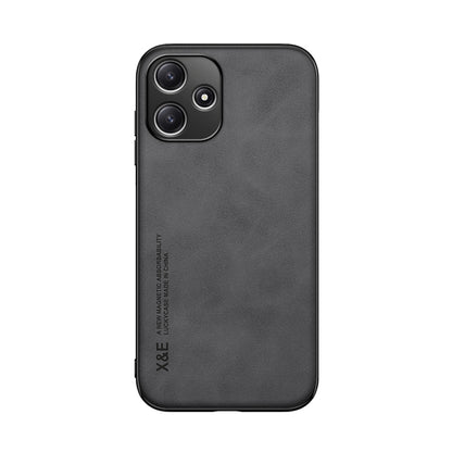 For Xiaomi Redmi 12 5G Skin Feel Magnetic Leather Back Phone Case(Dark Grey) - Xiaomi Cases by PMC Jewellery | Online Shopping South Africa | PMC Jewellery | Buy Now Pay Later Mobicred