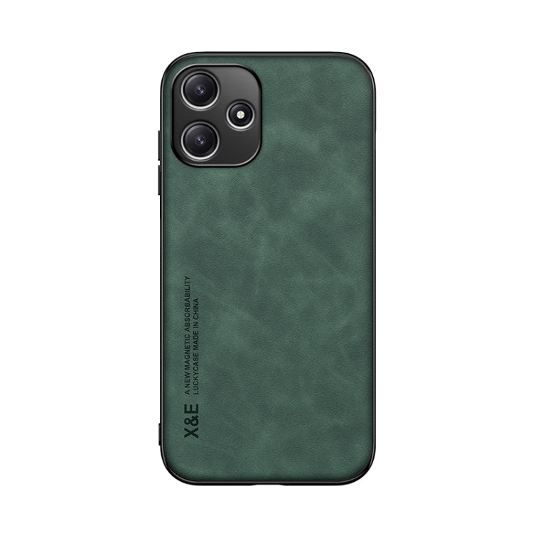 For Xiaomi Redmi 12 5G Skin Feel Magnetic Leather Back Phone Case(Green) - Xiaomi Cases by PMC Jewellery | Online Shopping South Africa | PMC Jewellery