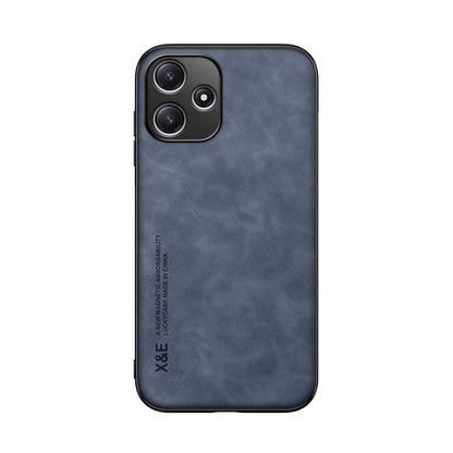 For Xiaomi Redmi 12 5G Skin Feel Magnetic Leather Back Phone Case(Blue) - Xiaomi Cases by PMC Jewellery | Online Shopping South Africa | PMC Jewellery | Buy Now Pay Later Mobicred