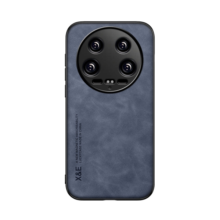 For Xiaomi 14 Ultra Skin Feel Magnetic Leather Back Phone Case(Blue) - 14 Ultra Cases by PMC TechLife | Online Shopping South Africa | PMC TechLife