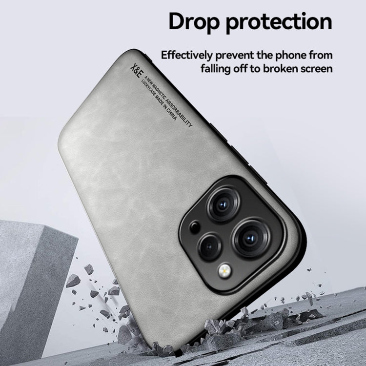 For Xiaomi Redmi Note 13 Pro 4G Skin Feel Magnetic Leather Back Phone Case(Dark Grey) - Note 13 Pro Cases by PMC TechLife | Online Shopping South Africa | PMC TechLife | Buy Now Pay Later Mobicred