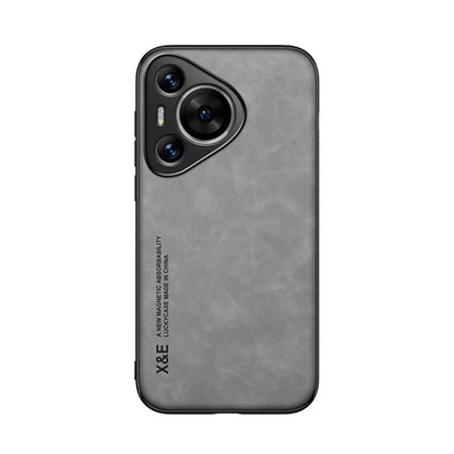 For Huawei Pura 70 Skin Feel Magnetic Leather Back Phone Case(Light Grey) - Huawei Cases by PMC Jewellery | Online Shopping South Africa | PMC Jewellery | Buy Now Pay Later Mobicred