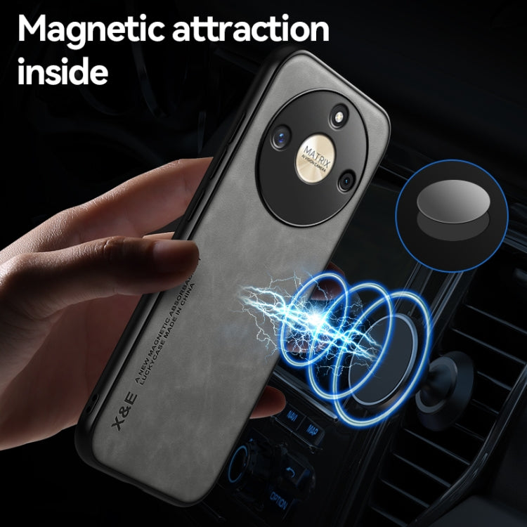 For Honor Magic6 Pro Skin Feel Magnetic Leather Back Phone Case(Blue) - Honor Cases by PMC TechLife | Online Shopping South Africa | PMC TechLife | Buy Now Pay Later Mobicred