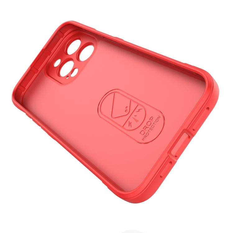 For iPhone 15 Pro Max Magic Shield TPU + Flannel Phone Case(White) - iPhone 15 Pro Max Cases by PMC TechLife | Online Shopping South Africa | PMC TechLife